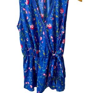 Floral sienna sky blouse